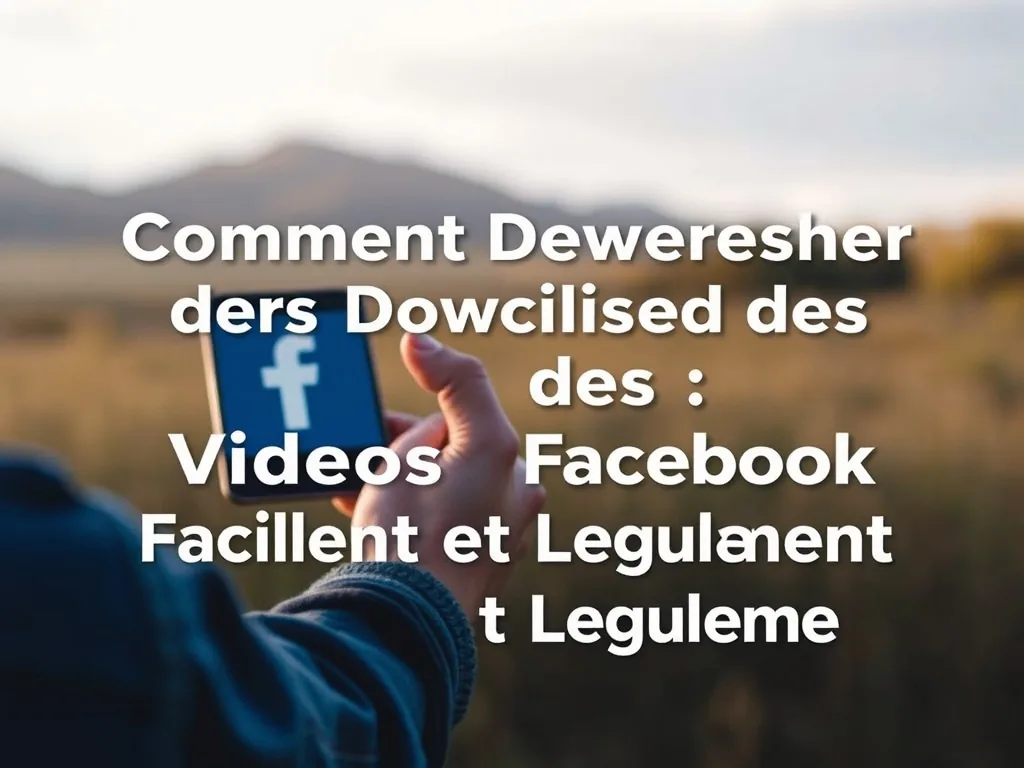 Comment Télécharger des Vidéos Facebook Facilement et Légalement