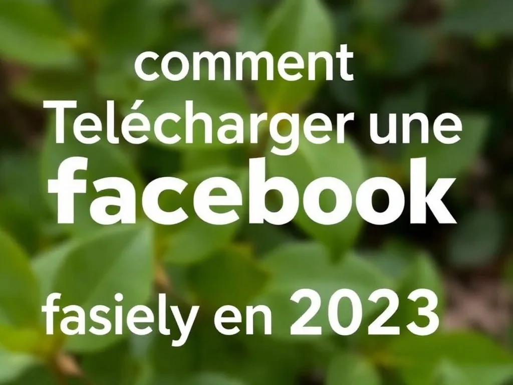 Comment telecharger une video facebook facilement en 2023