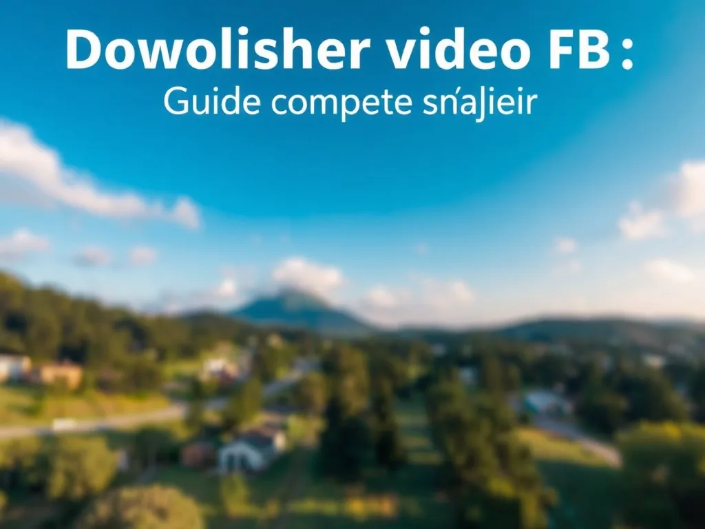 Télécharger vidéo FB : Guide complet pour réussir