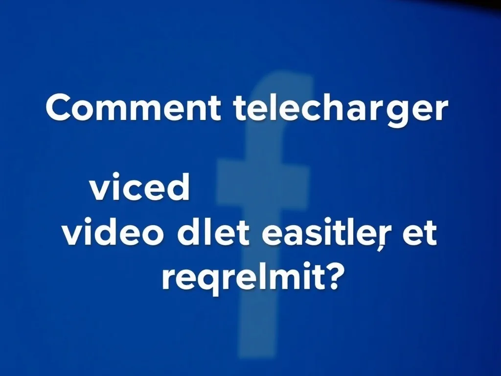 Comment telecharger video du facebook facilement et rapidement