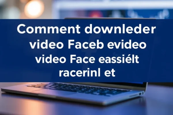 Comment télécharger vidéo Facebook facilement et rapidement