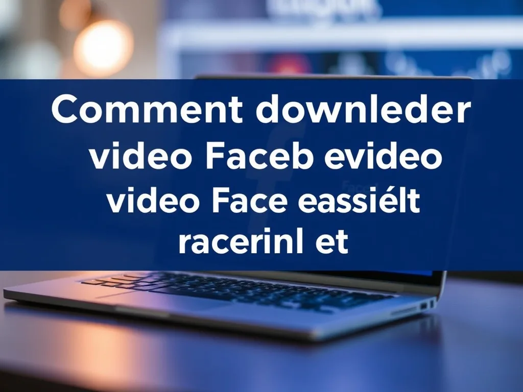 Comment télécharger vidéo Facebook facilement et rapidement