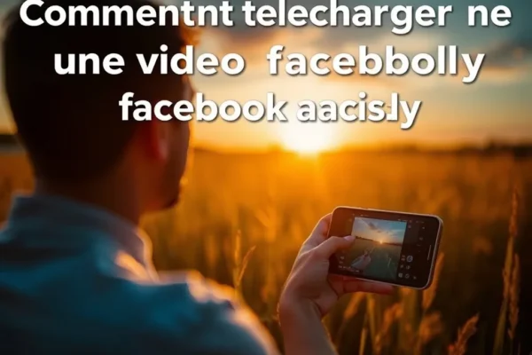 Comment telecharger une video facebook facilement